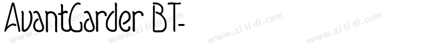 AvantGarder BT字体转换